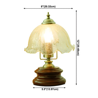 Modern Dome Flower Shade Metal Base Bedroom Table Lamp Zawala Image - 19