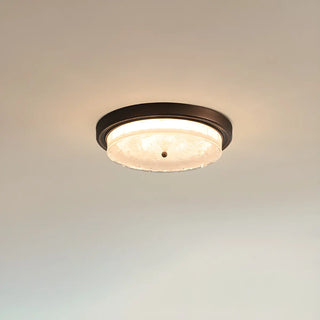 Vintage Round Glass Bedroom Flush Mount Light Brown 18.5" Zawala Image - 10