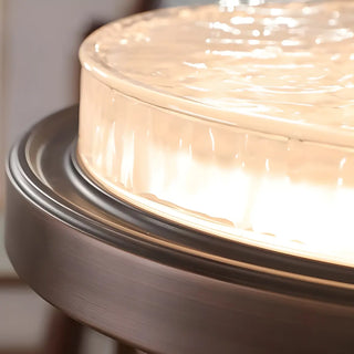 Vintage Round Glass Bedroom Flush Mount Light Brown 18.5" Zawala Image - 13