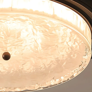 Vintage Round Glass Bedroom Flush Mount Light Brown 18.5" Zawala Image - 14