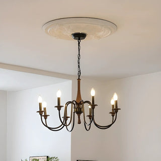 ZOWALA - Vintage Brown Up Curve Candelabra Chandelier Image - 1