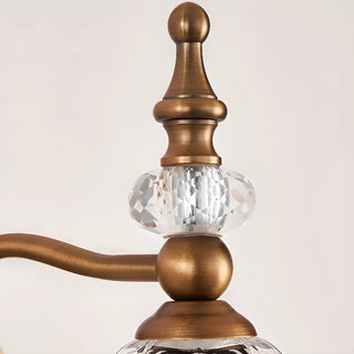 ZOWALA - Vintage Flower-Shape Carved Glass Black Vanity Light Image - 16