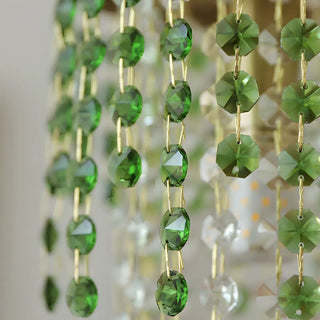 Vintage Cylinder Green Crystal Bead Brass Pendant Light Zawala Image - 11