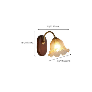 Unique Curved Arm Walnut Dome Metal Wall Sconce Zawala Image - 23