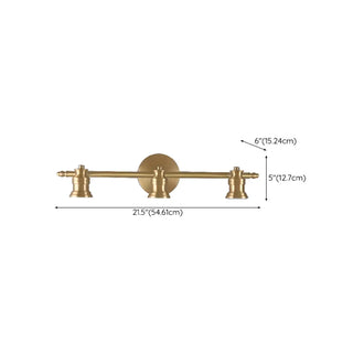 ZOWALA - Vintage Brass Tube 3 Bulb Vanity Light Fixture Image - 13