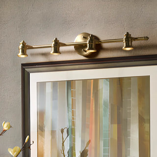 ZOWALA - Vintage Brass Tube 3 Bulb Vanity Light Fixture Image - 2