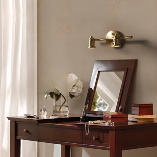 ZOWALA - Vintage Brass Tube 3 Bulb Vanity Light Fixture Image - 3