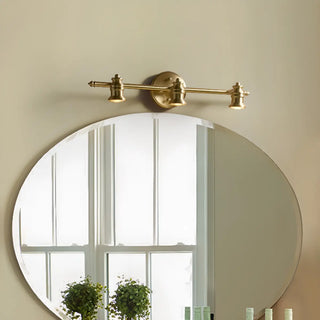 ZOWALA - Vintage Brass Tube 3 Bulb Vanity Light Fixture Image - 4