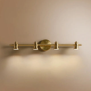 ZOWALA - Vintage Brass Tube 3 Bulb Vanity Light Fixture Image - 7