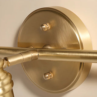 ZOWALA - Vintage Brass Tube 3 Bulb Vanity Light Fixture Image - 9