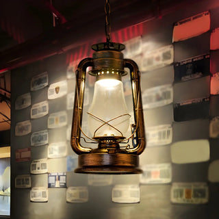 Vintage Antique Restaurant Brass Lantern Pendant Light Zawala Image - 3
