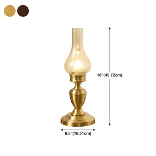 Vintage Glass Shade Candlestick Brass Base Table Lamp Zawala #size
