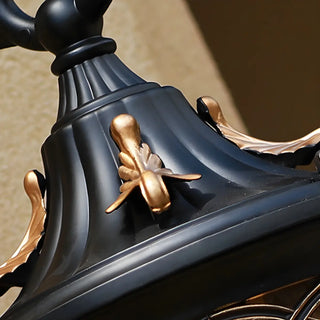 Antique Curved Arm Bronze Cone Glass Lantern Wall Light Image - 7