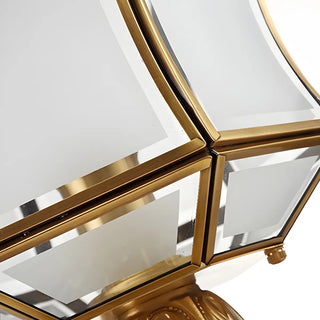 Vintage Elegant Gold Finish Lantern Outdoor Post Lamp Zawala Image - 8