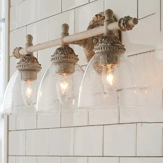 ZOWALA - Vintage Rustic Clear Glass Vanity Light Fixture Image - 1