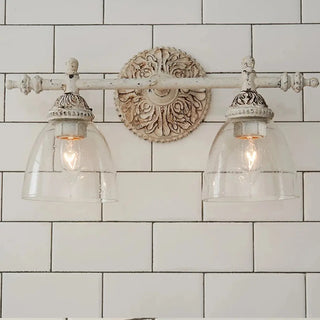 ZOWALA - Vintage Rustic Clear Glass Vanity Light Fixture Image - 2
