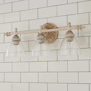ZOWALA - Vintage Rustic Clear Glass Vanity Light Fixture Image - 3