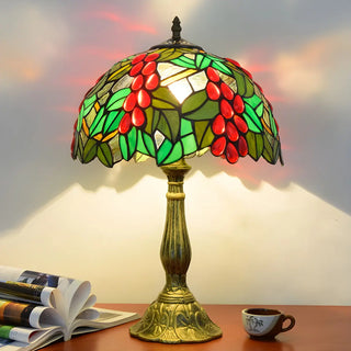 Elegant Tiffany Stained Glass Dome Decor Table Lamp Zawala Image - 11