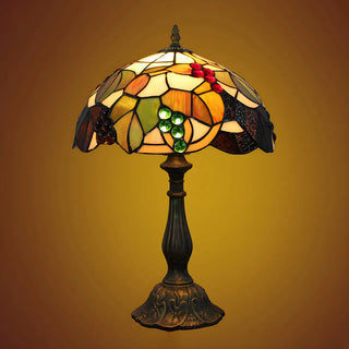 Elegant Tiffany Stained Glass Dome Decor Table Lamp Zawala Image - 12