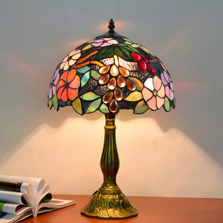 Elegant Tiffany Stained Glass Dome Decor Table Lamp Zawala Image - 13