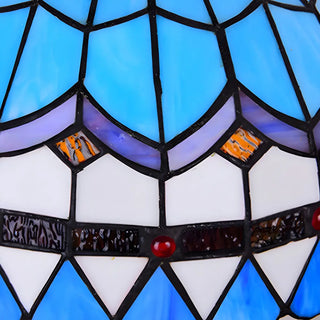 Elegant Tiffany Stained Glass Dome Decor Table Lamp Zawala Image - 14