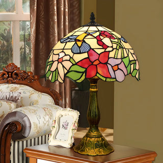 Elegant Tiffany Stained Glass Dome Decor Table Lamp Zawala Image - 15
