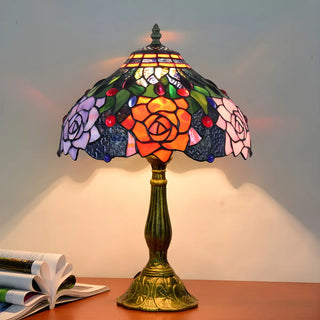 Elegant Tiffany Stained Glass Dome Decor Table Lamp Zawala Image - 19