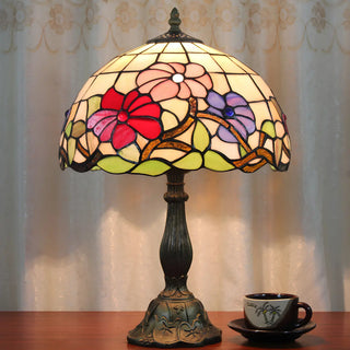 Elegant Tiffany Stained Glass Dome Decor Table Lamp Zawala Image - 2