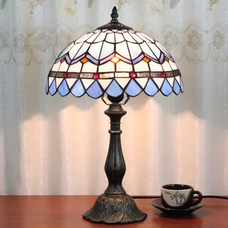 Elegant Tiffany Stained Glass Dome Decor Table Lamp Zawala Image - 20