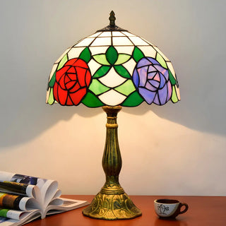 Elegant Tiffany Stained Glass Dome Decor Table Lamp Zawala Image - 21