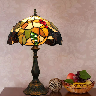 Elegant Tiffany Stained Glass Dome Decor Table Lamp Zawala Image - 3