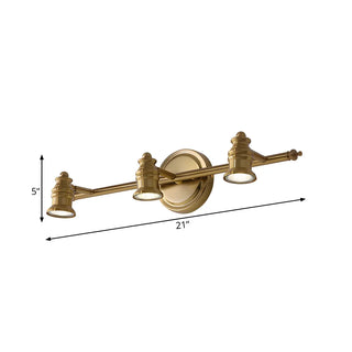 Bathroom Traditional Gold 2 Bulb Brass Vanity Light Zawala Image - 10
