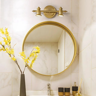 Bathroom Traditional Gold 2 Bulb Brass Vanity Light Zawala Image - 2