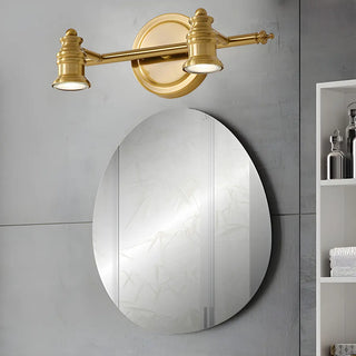 Bathroom Traditional Gold 2 Bulb Brass Vanity Light Zawala Image - 3