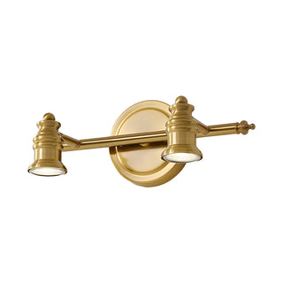 Bathroom Traditional Gold 2 Bulb Brass Vanity Light Zawala Image - 5