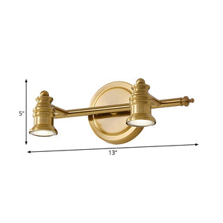 Bathroom Traditional Gold 2 Bulb Brass Vanity Light Zawala Image - 6