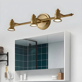 Bathroom Traditional Gold 2 Bulb Brass Vanity Light Zawala Image - 8