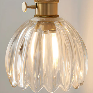 Vintage Fluted Glass Brass Geometric Wall Sconce Zawala Image - 17