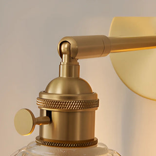 Vintage Fluted Glass Brass Geometric Wall Sconce Zawala Image - 18
