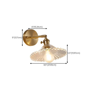Vintage Fluted Glass Brass Geometric Wall Sconce Zawala Image - 20