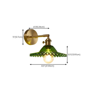 Vintage Fluted Glass Brass Geometric Wall Sconce Zawala Image - 21