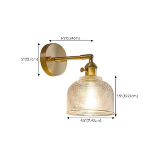 Vintage Fluted Glass Brass Geometric Wall Sconce Zawala Image - 22