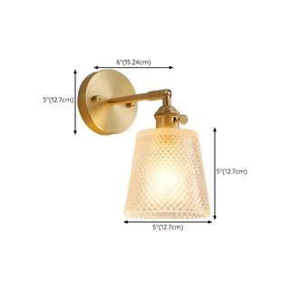 Vintage Fluted Glass Brass Geometric Wall Sconce Zawala Image - 23