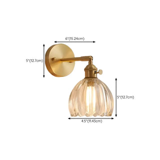 Vintage Fluted Glass Brass Geometric Wall Sconce Zawala Image - 24