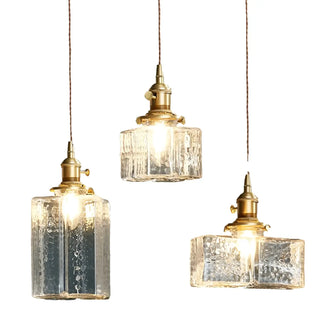 ZOWALA - Vintage 3-Light Geometric Textured Island Hanging Light Image - 10