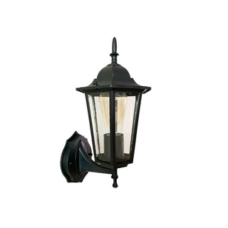 Vintage Glass Lantern Outdoor Ambient Wall Light Gold Zawala Image - 8