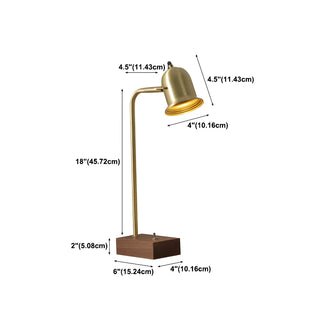 Stylish Beige Bell Shade Curved Wood Base Table Lamp Zawala #size