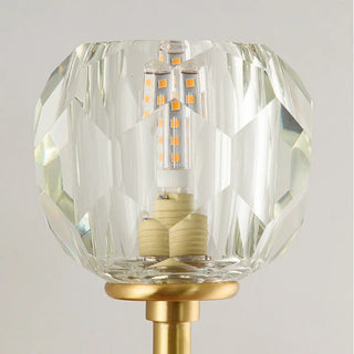 Bedroom Minimalist Gold Faceted Globe Wall Sconce Zawala Image - 14