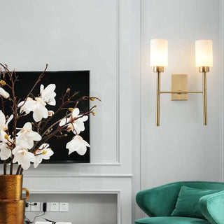 Bedroom Minimalist Gold Faceted Globe Wall Sconce Zawala Image - 3