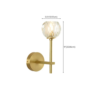 Bedroom Minimalist Gold Faceted Globe Wall Sconce Zawala Image - 38